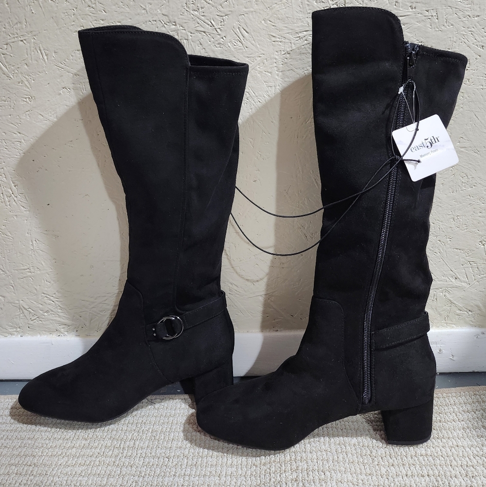 East 5th Knee High Pointed Toe Zipper Boots Size 7.5 New‎
